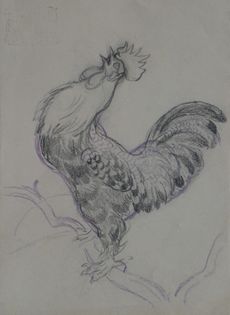 Georges Manzana Pissarro - Singing Rooster